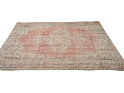 Vintage Oushak Rug, Turkish Handmade Area Rug, Neutral Floor Rug, Anatolia Rug, Living Room Rug, Turkey Rug, Carpet Rug, Rug 6x9, 12015