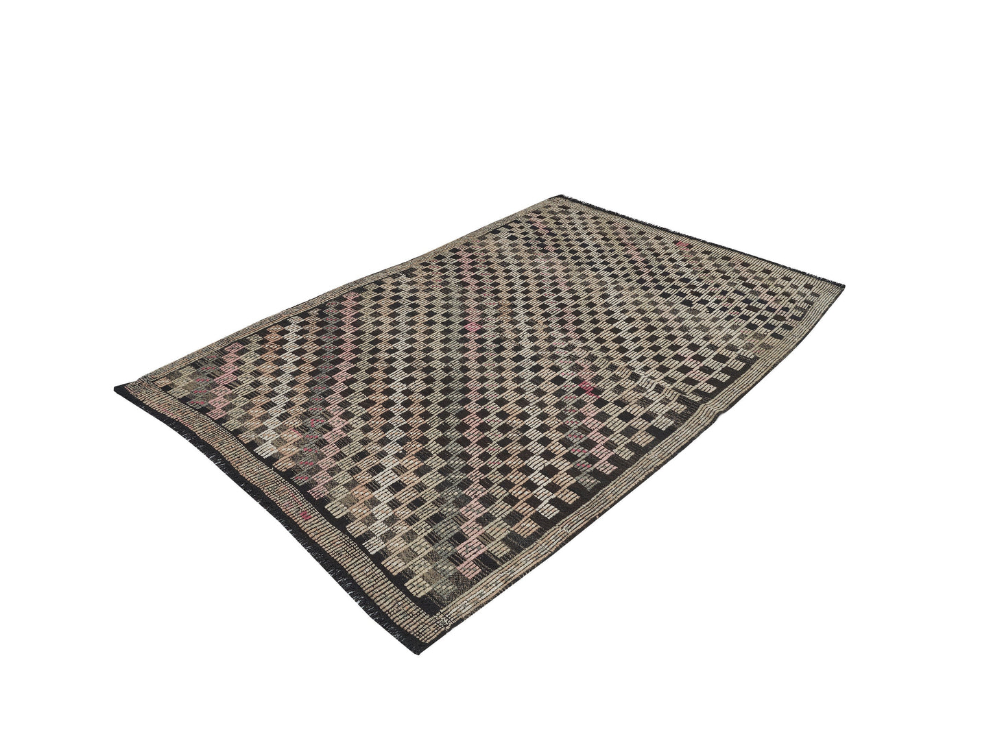Rug Kilim 5x8, Handmade Vintage Kilim Rug, Area Antique Kilim Rug, Turkish Rustic Kilim Rug, Primitive Rug, Office Rug, Neutral Rug, 12590